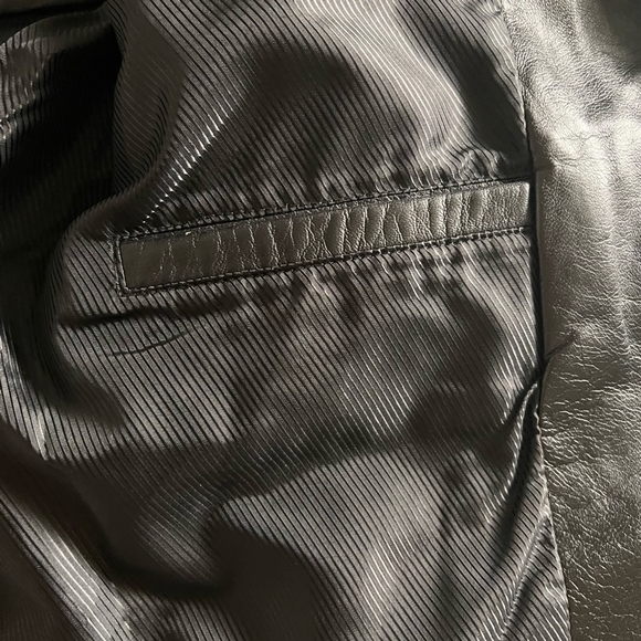 Vintage Danier Leather Black Blazer Jacket Size Medium - Picture 9 of 12